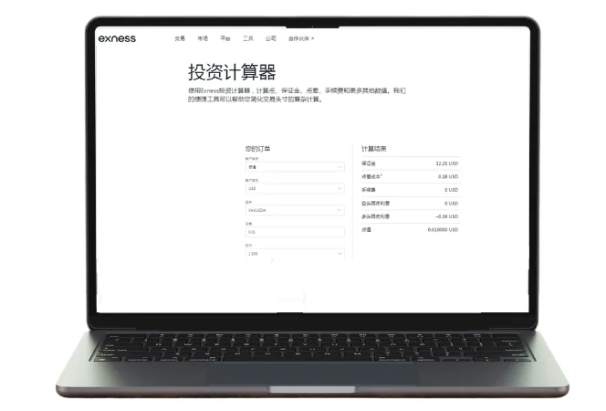 Exness 交易計算器