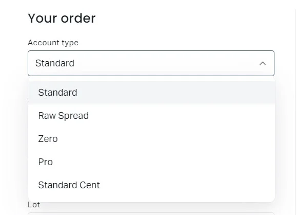 Exness Calculator Account Type